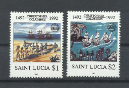 SANTA LUCIA   YVERT  979/80    MNH  ** - Christopher Columbus