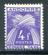 ANDORRE- Taxe Y&T N°36- Neuf Avec Charnière * - Ungebraucht