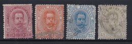 Italie - 1878 - 1900  Humbert I   Y&T  N °  59  60  61  62    Oblitéré - Oblitérés