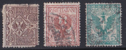 Italie - 1878 - 1900  Humbert I   Y&T  N °  64  65  66  Oblitéré - Oblitérés