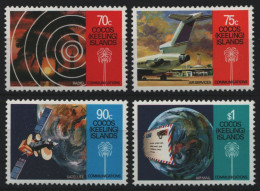 Kokos-Inseln 1987 - Mi-Nr. 173-176 ** - MNH - Kommunikation - Isole Cocos (Keeling)