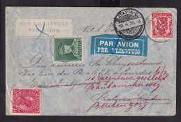 DDFF 380 -- Enveloppe PAR AVION TP Képi Et Divers GENT 1938 Vers BATAVIA Nederlands Indie, Réexpédiée - 1931-1934 Képi