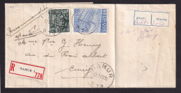 DDFF 381 -- Lettre Recommandée TP Export NAMUR 1950 Vers CINEY - Etiquette ABSENT - 1948 Exportación