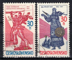 Tchécoslovaquie 1977 Mi 2410-11 (Yv 2243-4), Obliteré, - Used Stamps