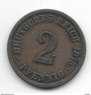 *empire 2 Pfennig 1875 A   Km 2 - 2 Pfennig