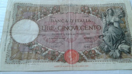BANCONOTA DA 500 LIRE LA SPIGOLATRICE - 5.000 Lire