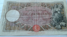 BANCONOTA DA 500 LIRE LA SPIGOLATRICE - 5000 Lire