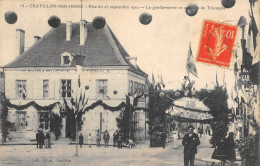 CPA 36 CHATILLON SUR INDRE / FETE DU 25 SEPTEMBRE 1910 / LA GENDARMERIE ET SON ARC DE TRIOMPHE - Andere & Zonder Classificatie