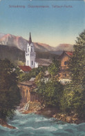 E693) SCHLADMING Obersteiermark Talbach Partie Holzhaus Kirche 1916 - Schladming