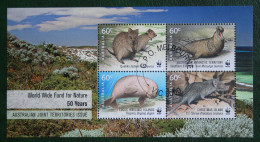 50 Years WWF Joint Territories Issue 2011 Mi 3606-3609 Bl 125 Used Gebruikt Oblitere Australia Australien Australie - Used Stamps