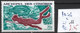 COMORES FRANCAISES PA 44 * Côte 11 € - Luchtpost