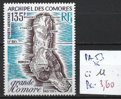 COMORES FRANCAISES PA 53 ** Côte 11 € - Luchtpost