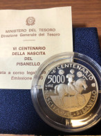 Italia 1995 5000 Lire Pisanello In Confezione Della Zecca Proof - Gedenkmünzen