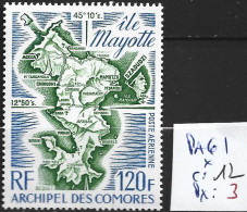COMORES FRANCAISES PA 61 * Côte 12 € - Luftpost
