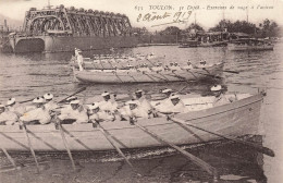 FRANCE - Toulon - 5e Dépôt - Exercices De Nage à L'aviron - Marins - Animé - Carte Postale Ancienne - Toulon