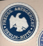 Cachet De Fermeture   -  Allemagne  -  Berlin - Mitte - Preuss Amtsgeriche - Seals Of Generality