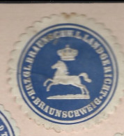 Cachet De Fermeture   -  Allemagne  Braunschweig -   Hrzgl Braunschw  Landgericht - Seals Of Generality