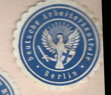 Cachet De Fermeture   -  Allemagne - Berlin - Deutsche Arbeiterzentrale - Seals Of Generality