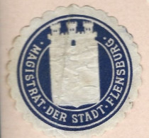 Cachet De Fermeture   -  Allemagne - Magistrat Derstadt   Flensburg - Seals Of Generality