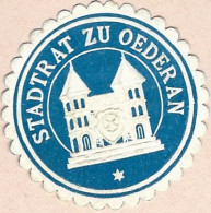 Cachet De Fermeture   -  Allemagne - Stadtrat Zu  Oederan - Seals Of Generality