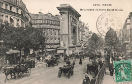 FRANCE - Paris - Boulevard Et Porte Saint Denis - Animé - Carte Postale Ancienne - Otros Monumentos