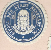 Cachet De Fermeture   -  Allemagne -siegel  Der Stadt Neustadt    I/m - Seals Of Generality