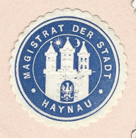 Cachet De Fermeture   -  Allemagne -  Haynau  -  Magistrat  Der Stadt - Cachets Généralité