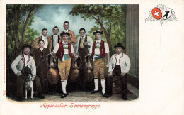 SUISSE - Appenzelle - Appenzeller Sennengruppe - Tenues Traditionnelles - Scène - Groupe - Carte Postale Ancienne - Appenzell