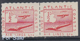#25a Great Britain Lundy Island Puffin Stamp 1939 Red LACAL Air Stamp #19 Cloud In Sea Retirment Sale Price Slashed - Local Issues