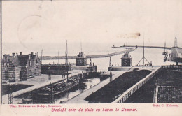 481532Lemmer, Gezicht Over De Sluis En Haven Te Lemmer. (poststempel 1907(klein Beschadiging Linksonder) - Lemmer
