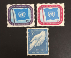 1951 - United Nations UNO UN ONU - UN Flag And UNICEF Un Children's Fund - Unused - Nuevos