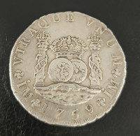 ESPAÑA. AÑO 1759. FERNANDO VI.  8 REALES PLATA LIMA JM. PESO 27 GR.  REF A/F - Provinciale Munten