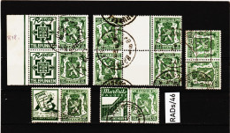 RADs/46  BELGIEN  1936  Michl 421 Mit Reklame + Kehrdruckpaare Gestempelt SIEHE ABBILDUNG - 1929-1937 Lion Héraldique