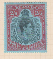 BERMUDA  - 1938-53 George VI Definitive Wmk Mult Script CA 2s6d (SG117) Hinged Mint (a) - Bermuda