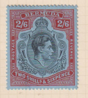 BERMUDA  - 1938-53 George VI Definitive Wmk Mult Script CA 2s6d (SG117) Hinged Mint (b) - Bermuda