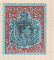 BERMUDA  - 1938-53 George VI Definitive Wmk Mult Script CA 2s6d (SG117b) Hinged Mint - Bermuda