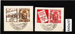 RADs/47  BELGIEN  1936  Michl 416 + 419 Mit Reklame Auf Briefstück Gestempelt SIEHE ABBILDUNG - 1929-1937 Heraldic Lion