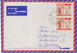 RHODESIA 1975 AIRMAIL LETTER SENT TO HAMBURG - Rhodesia (1964-1980)