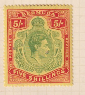 BERMUDA  - 1938-53 George VI Definitive Wmk Mult Script CA 5s (SG118) Hinged Mint - Bermuda