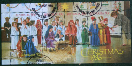 Natale Weihnachten Xmas Noel Kerst 1986 Mi Block 9 1008-12  Yv 11 Used Gebruikt Oblitere Australia Australien Australie - Used Stamps