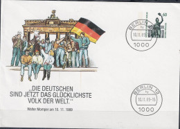 Berlin - Privatumschlag "Momperspruch 10.11.1989" (MiNr: PU 137Y D1/002) 1989 - Siehe Scan - Enveloppes Privées - Oblitérées