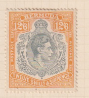 BERMUDA  - 1938-53 George VI Definitive Wmk Mult Script CA 12s6d (SG120c) Hinged Mint (a) - Bermuda
