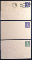 Canada Interi Postali 3 Cartoline Da 2 C. Nuovi Di Cui Uno Annullato Non Viaggiato - 1953-.... Règne D'Elizabeth II