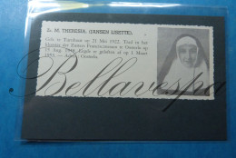 JANSEN Lisette Turnhout 1922 Franciscanes Oosterlo - Sin Clasificación