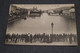 Très Belle Ancienne Carte Rive De Gier 1919,Loire, Le Bassin Du Canal - Rive De Gier