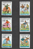 CAMBODGE - N°1387/92 Oblitéré (1997) Coupe Du Monde De Football - Used Stamps