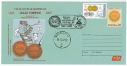 IP 2007 - 047a Iuliu POPPER, Coins Popper, Tara De Foc, Argentina, Romania - Stationery - Unused - 2007 - Polar Exploradores Y Celebridades