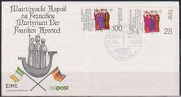 Bund FDC 1989 Nr.1424 +Irland Nr.683 1300.Todestag Der Frankenapostel Kilian, Kolonat Und Totnan ( D 3385 ) - 1981-1990