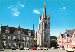 BELGIQUE - Nieuwpoort - Grand'Place - Hôtel De Ville - Eglise Notre-Dame - Carte Postale - Nieuwpoort