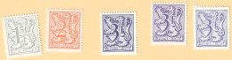 Belgique 1978 Y&T 1902-1904 Chiffre Sur Lion Héraldique (1904 = 3 Variétés) - Neufs - 1977-1985 Figure On Lion